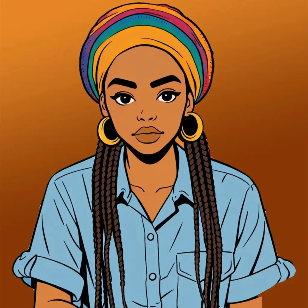 Illustrated portrait of Kendi’s first chess opponent, an early rival who introduces competitive pressure and stakes in the Kendi Unfiltered YA series