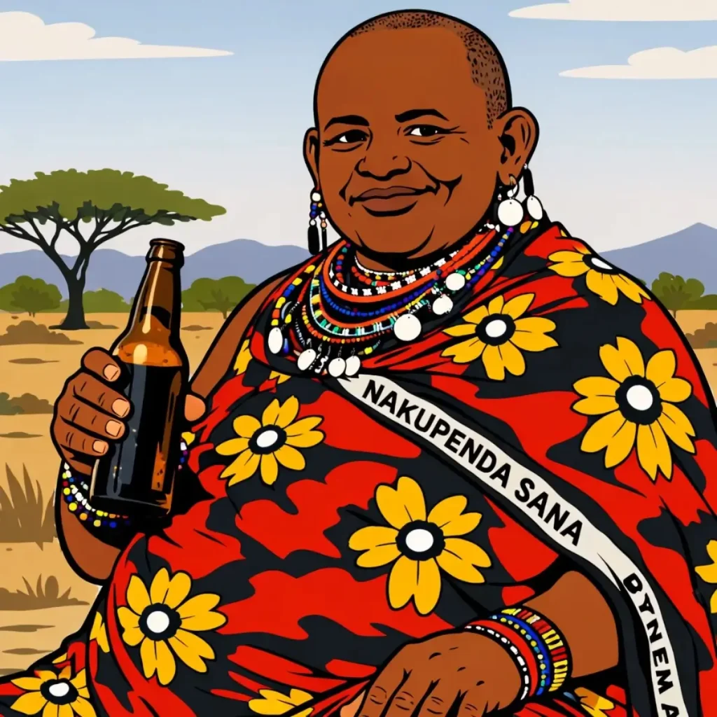 Illustrated portrait of Uncle Tiny, a respected family elder whose presence adds humor and authority in the Kendi Unfiltered YA novel series