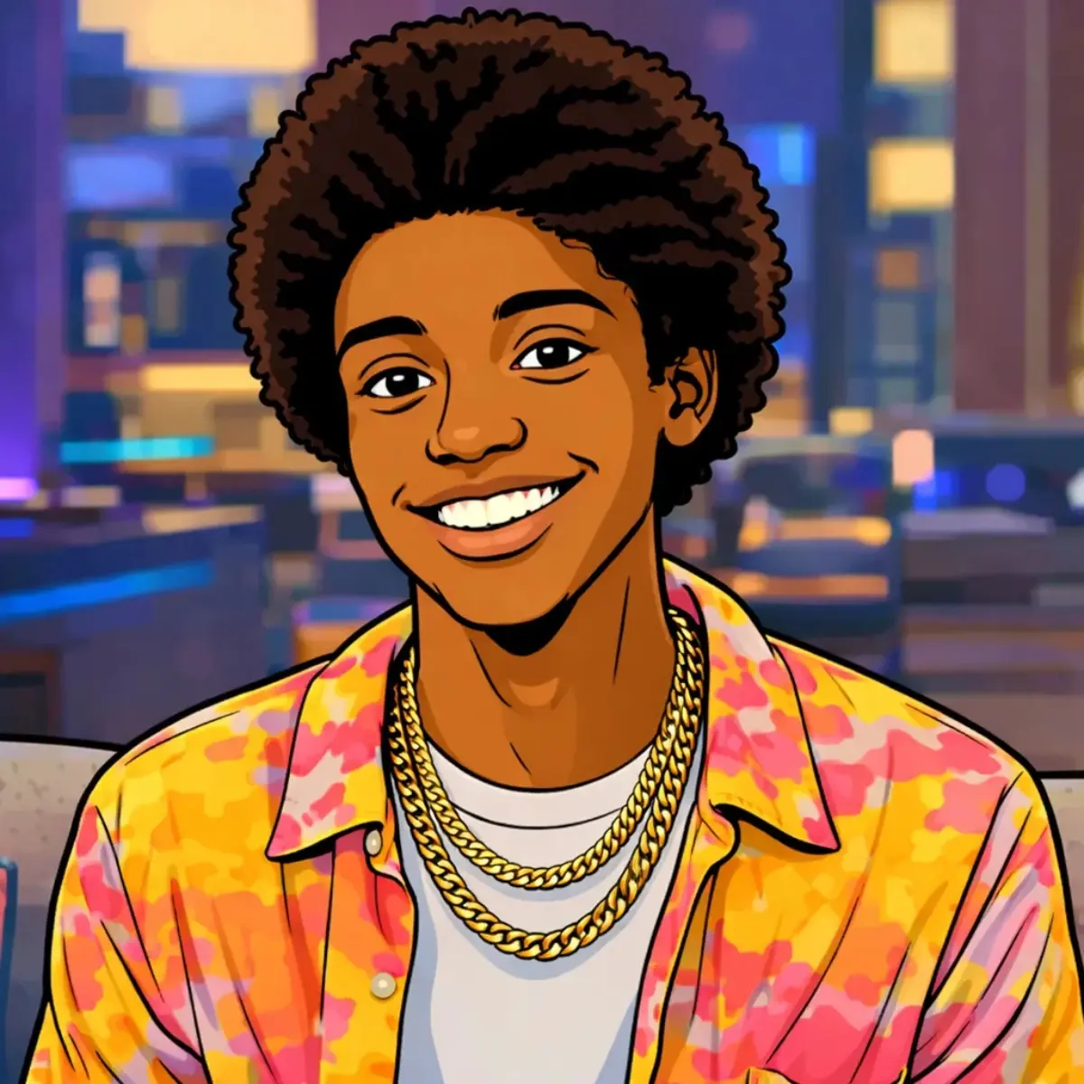 Illustrated portrait of Alex, Kendi’s best friend whose loyalty and emotional complexity shape key moments in the Kendi Unfiltered YA novel series